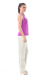 Sleeveless Top with Keyhole Detail