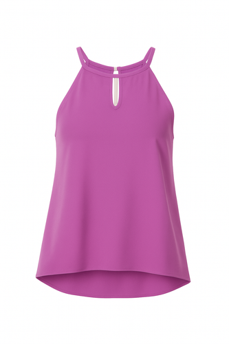 Sleeveless Top with Keyhole Detail