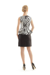 Zebra Print Peplum Dress