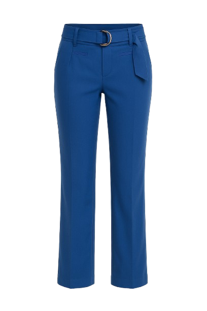 Seamed Pants With Belt