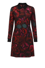 Load image into Gallery viewer, Bold Floral Print A Line Dress