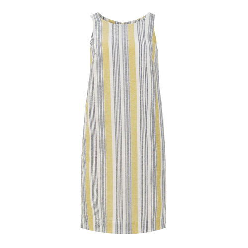 Sunshine Stripes Cotton-Linen Dress