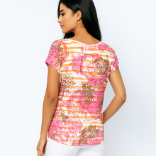 Load image into Gallery viewer, Oversized Cotton Ripstop Egg-Shaped Blouse with Ethnic Print