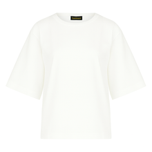 Load image into Gallery viewer, Oversized Mercerized Cotton T-Shirt with Elbow-Length Sleeves
