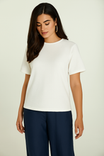 Load image into Gallery viewer, Textured Cotton-Blend Oversized T-Shirt with Modern Elegance
