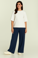 Load image into Gallery viewer, Textured Cotton-Blend Oversized T-Shirt with Modern Elegance