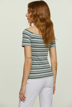 Load image into Gallery viewer, Off-Shoulder Striped Casual Top
