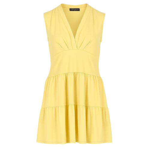 Sleeveless Yellow Cotton Jersey Dress