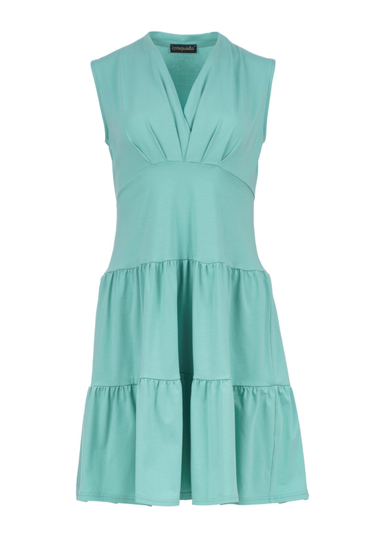 Sleeveless Jade Cotton Jersey Dress