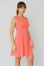 Load image into Gallery viewer, Coral Sleeveless V-Neck Jersey Dress