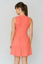 Load image into Gallery viewer, Coral Sleeveless V-Neck Jersey Dress