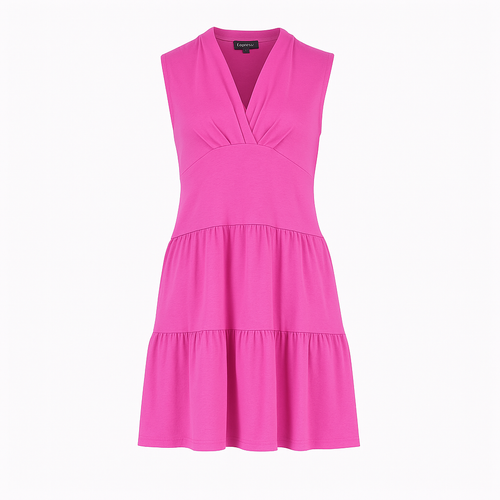 Fuchsia Micromodal-Blend Jersey Sleeveless Dress
