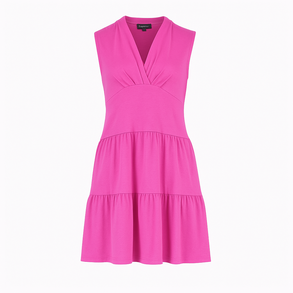 Fuchsia Micromodal-Blend Jersey Sleeveless Dress