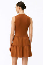 Load image into Gallery viewer, Cinnamon Brown Micromodal-Blend Jersey Sleeveless Dress