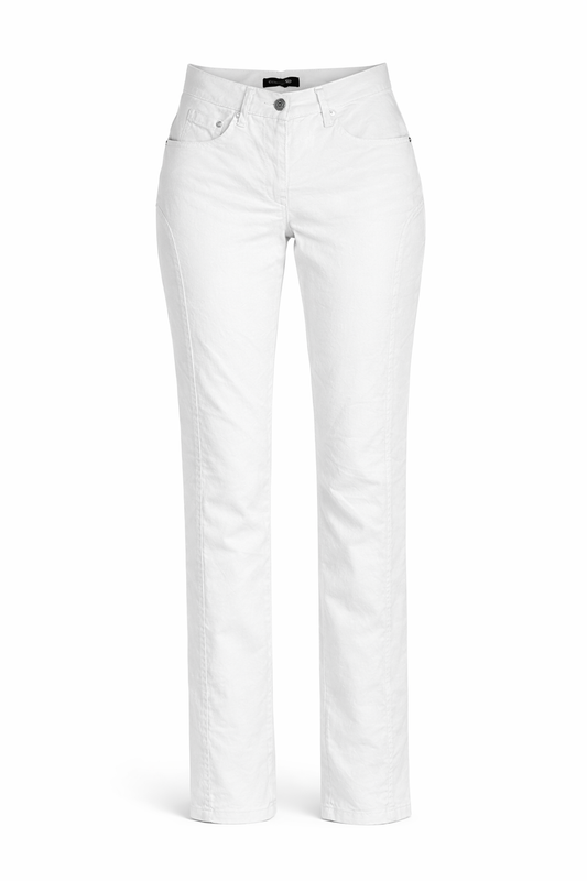 Classic Straight-Leg White Pants with Clean Finish