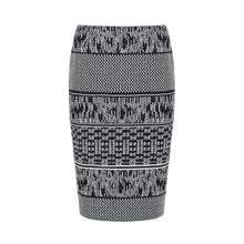 Load image into Gallery viewer, Below-Knee Leopard Print Elastic Gabardine Pencil Skirt