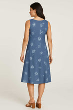 Load image into Gallery viewer, Sleeveless Floral Dress with Sheer Printed Overlay and Viscose Jersey Lining