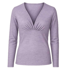 Shiny Light Lavender Top – 100% Polyamide