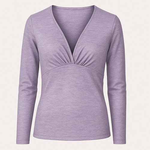 Shiny Light Lavender Top – 100% Polyamide