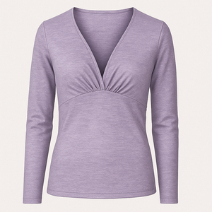 Shiny Light Lavender Top – 100% Polyamide