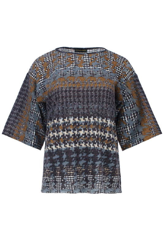 Μπλούζα Houndstooth Knit Effect Oversized