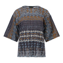 Load image into Gallery viewer, Houndstooth Knit-Effect Oversized T-Shirt