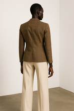 Load image into Gallery viewer, 100% Cotton Checked Fitted Blazer