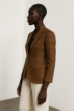 Load image into Gallery viewer, 100% Cotton Checked Fitted Blazer