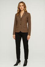 Load image into Gallery viewer, Brown Stretch Cotton Gabardine Blazer – Conquista