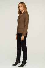 Load image into Gallery viewer, Brown Stretch Cotton Gabardine Blazer – Conquista