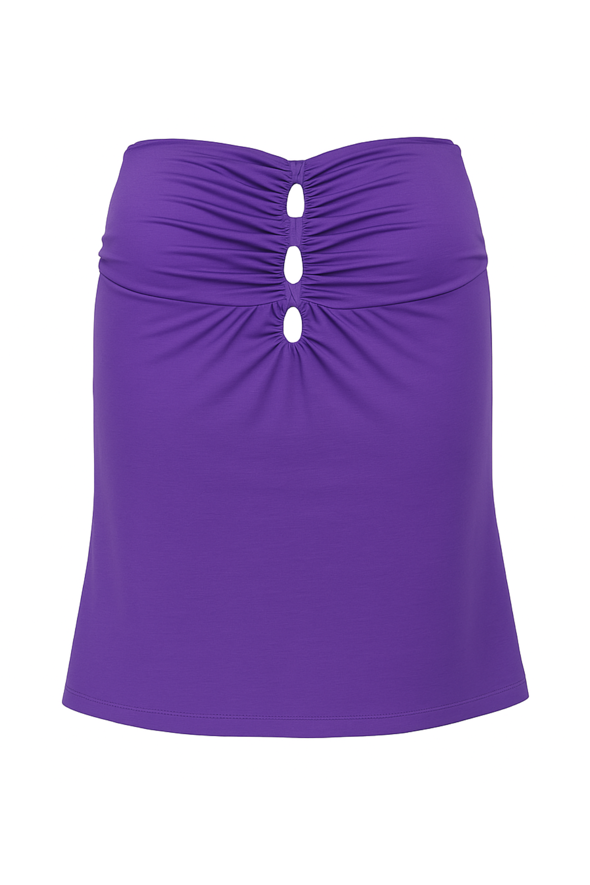 Conquista Τοπ Casual Strapless Με Σούρες & Cut-Out Λεπτομέρειες Μονόχρωμο Μωβ C241-231-08
