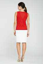 Load image into Gallery viewer, Sleeveless Red V-Neck Top – 100% Viscose Jersey