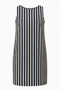 Striped Sleeveless Viscose Dress