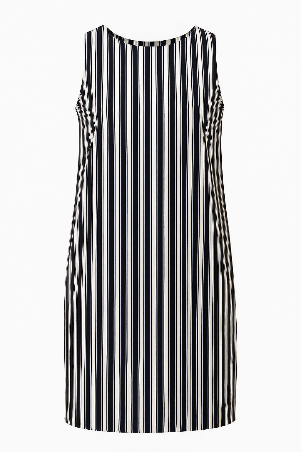 Striped Sleeveless Viscose Dress