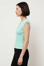 Load image into Gallery viewer, Deep V-Neck Sleeveless Top in Stretch Viscose Flama Jersey