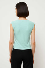 Load image into Gallery viewer, Deep V-Neck Sleeveless Top in Stretch Viscose Flama Jersey