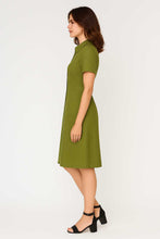Load image into Gallery viewer, Knee-Length Button-Front Shirt Dress in 100% Linen