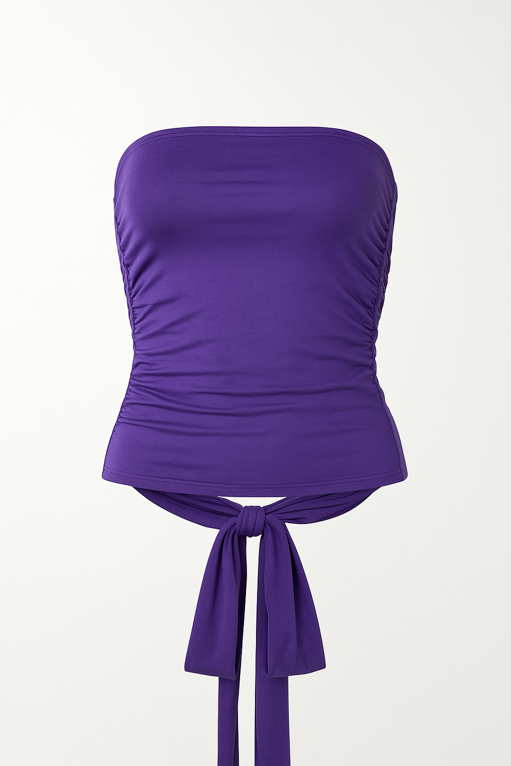 Strapless Jersey Top with Back Tie – Acetate & Elastane