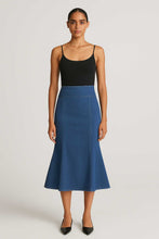 Load image into Gallery viewer, High-Waist Flared Midi Skirt in Lyocell