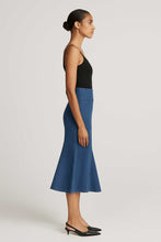 Load image into Gallery viewer, High-Waist Flared Midi Skirt in Lyocell