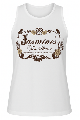 Sleeveless Cotton Elastane Jersey Top with Front Print