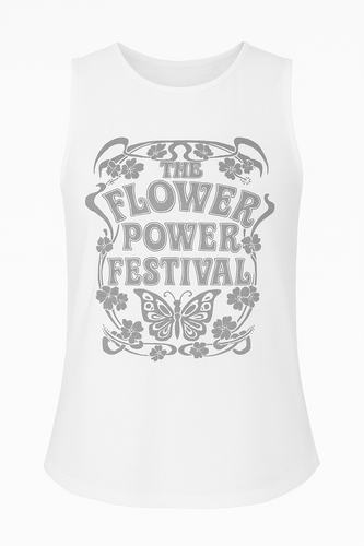 Flower Power Festival Cotton Tank Top