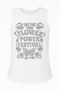 Flower Power Festival Cotton Tank Top