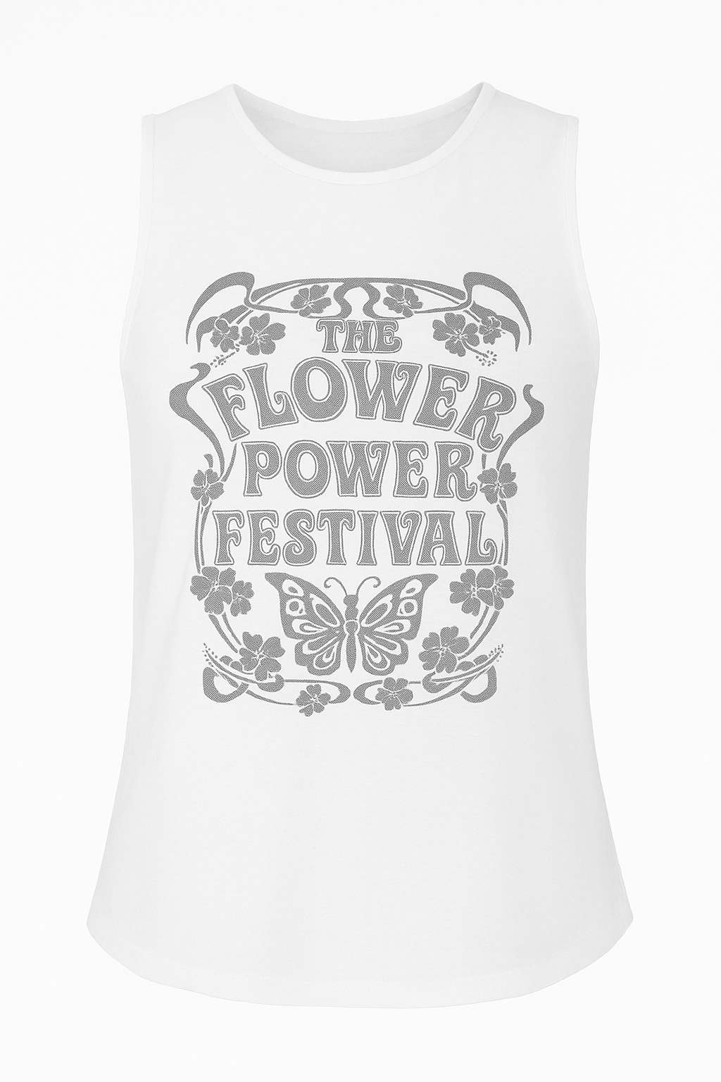 Flower Power Festival Cotton Tank Top