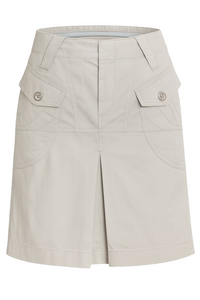 Cotton Gabardine Skirt with Buttoned Pockets