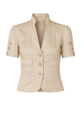 Women’s Fitted Jacket in Cotton-Elastic Gabardine