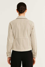 Load image into Gallery viewer, Light Beige Tailored Denim Jacket