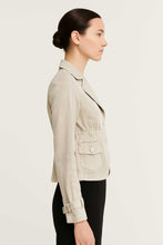 Load image into Gallery viewer, Light Beige Tailored Denim Jacket