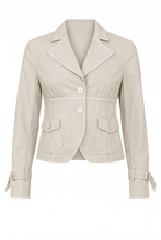 Load image into Gallery viewer, Light Beige Tailored Denim Jacket