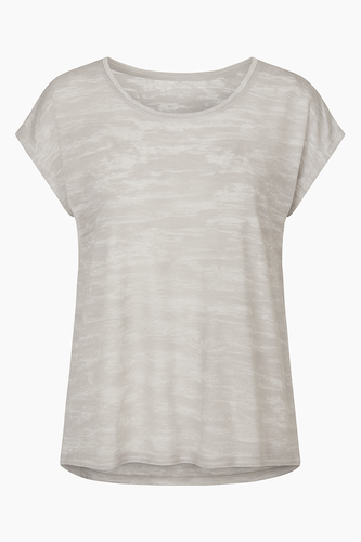 Cotton Blend Sheer Jersey Top